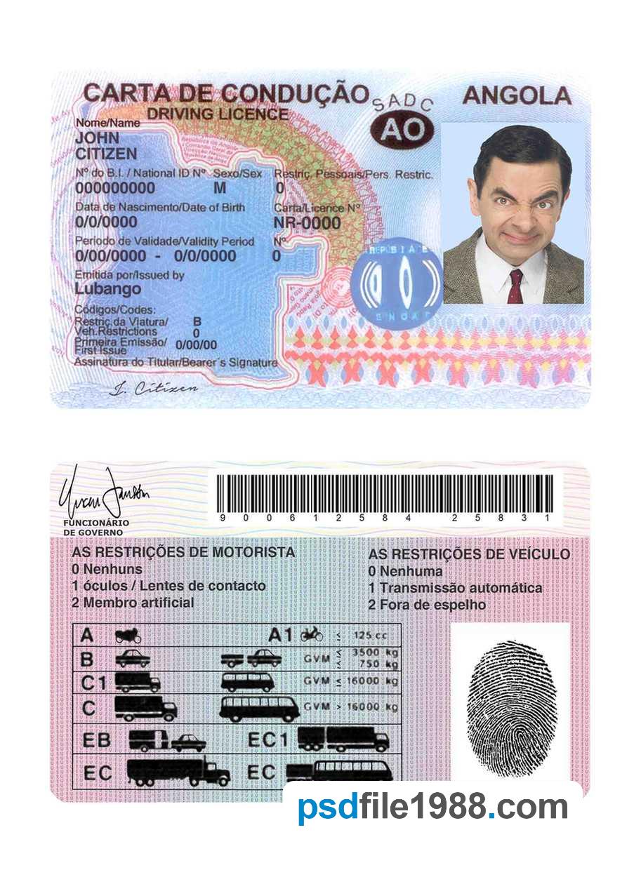 Angola Driving License